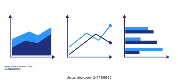 Blue Diagram Chart, Infographic Graph Vector design for Financial Presentation, Data analysis, Business report illustration.