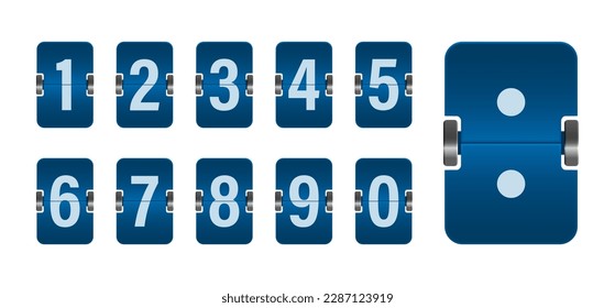 Blue dial score. Display dial collection. Countdown dial board