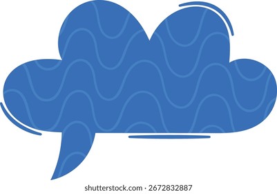 Blue dialog bubble cloud frame