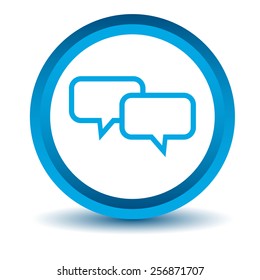 Blue dialog icon on a white background. Vector illustration 
