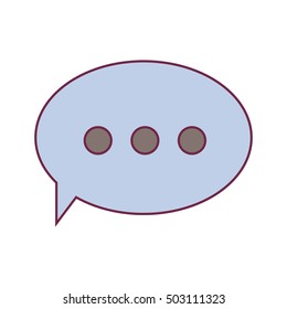 blue dialog with white suspending points