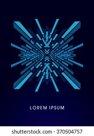 Blue Diamond abstract construction, design graphic vector.