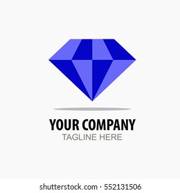 Blue diamond abstract logo template elements