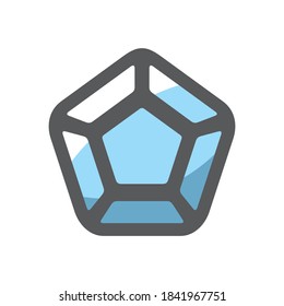 Blue Diamond. Adamant. Vektorsymbol - Cartografik