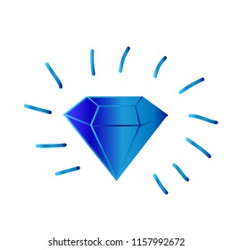 blue diamond doodle icon