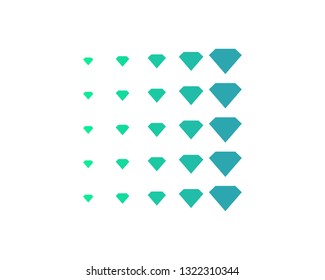 blue diamond gemstone proximity pattern design