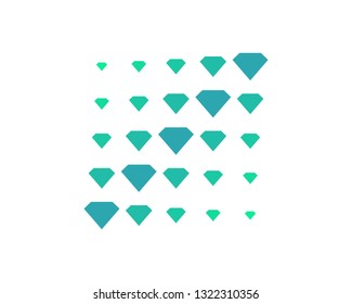 blue diamond gemstone proximity pattern design