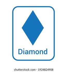 blue diamond geometric shape for preschoolers