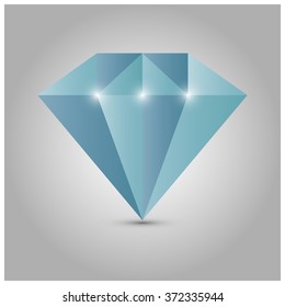 Blue diamond with glitter