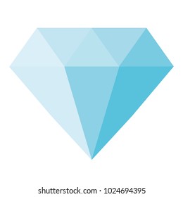 blue diamond icon on white background. blue diamond sign. flat style. diamond logo. jewelry shop sign. 