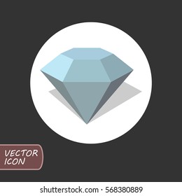Blue diamond icon vector