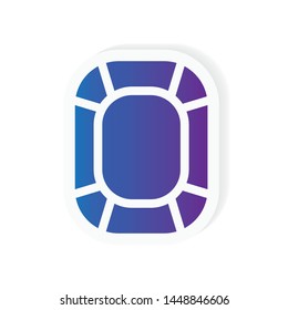 blue diamond icon- vector illustration
