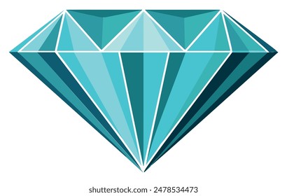 Ilustración de diamante azul. Ilustración vectorial