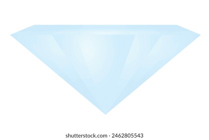 Diamante azul aislado. Ilustración vectorial
