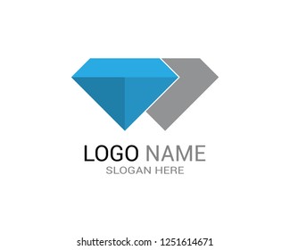 Blue diamond logo template