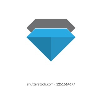 Blue diamond logo template