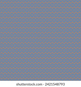 Blue Diamond Mosaic Seamless Pattern Texture for Vintage Retro Fashion Fabric Decoration