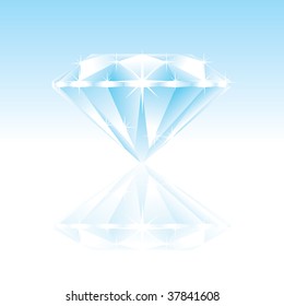 blauer Diamant auf Weiß
