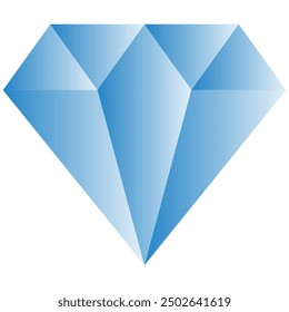 Diamante azul sobre fondo blanco