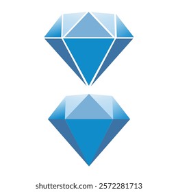 blue diamond on white background