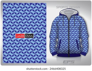 diseño de patrón de diamante azul, ilustración, fondo textil para camiseta deportiva, maqueta de camiseta de camiseta de fútbol para club de fútbol.