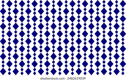 blue diamond repeat column vertical strip pattern, replete image design for fabric printing, row rhombus patter
