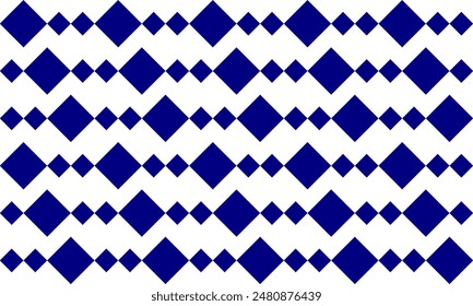blue diamond repeat horizontal strip pattern, replete image design for fabric printing