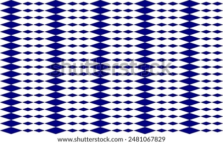 blue diamond repeat horizontal strip pattern, replete image design for fabric printing, row rhombus patter