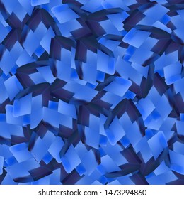 Blue diamond shape texture. Seamless pattern background. Vector illustration.