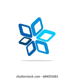 Blue Diamond Star Logo Template Illustration Design. Vector EPS 10.