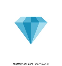 Blue Diamond Stone Geometric Icon Vector Logo Template