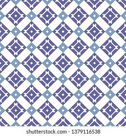Blue Diamond. vector background pattern ornament. 