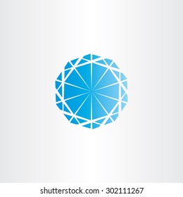 Blue Diamond Vector Icon Logo Design