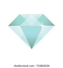 Ilustración vectorial de diamante azul.