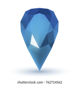 Blue Diamond. Vector Illustration.