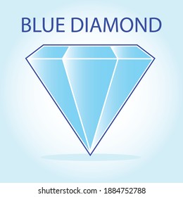 Blue diamond vector template for logo and graphic design.