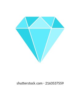 Icono de diamantes azules aísla sobre fondo blanco.