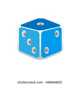 Blue dice icon