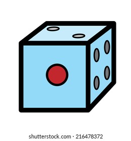 blue dice vector