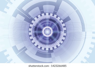 Blue digital abstract technology background Hi-tech communication concept, Virtual Technology background. Vector illustration.