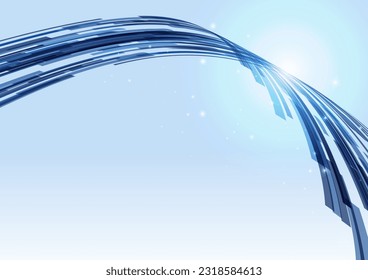 blue digital abstract wave background