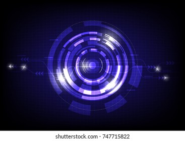 Blue Digital Circle Abstract Background
