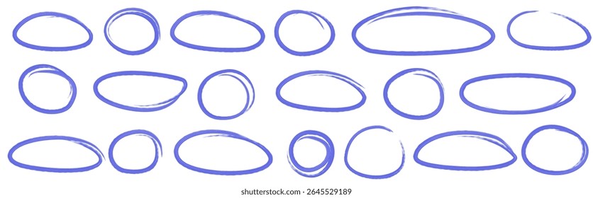 Bolhas de contorno digital azul para layouts modernos de apresentação, infográficos e detalhes em wireframe da interface do usuário

