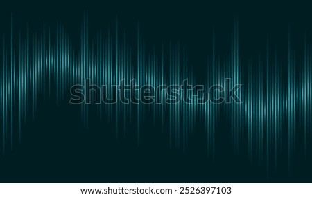 A blue digital equalizer. A sound wave. Vector illustration EPS 10