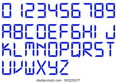 Blue Digital Font 
