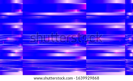 Blue digital horizontal bacground, glitch pattern, dynamic vector stripes