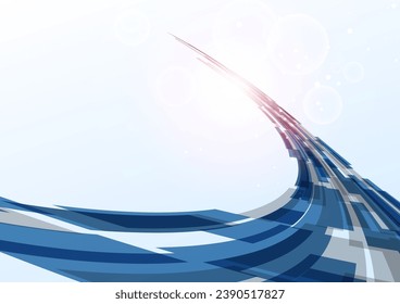 blue digital network image background