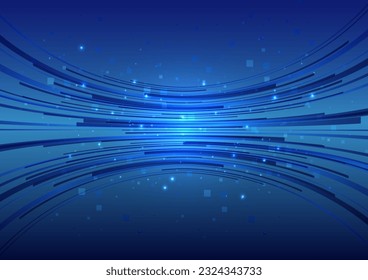 blue digital network wave background