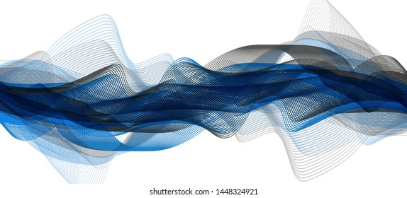 Blue Digital Sound Wave background; Earthquake wave diagram concept; design for education and science; Vector Illustration.