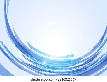 fondo azul de onda de tecnología digital